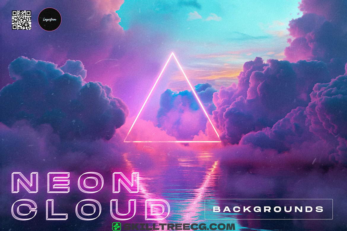Neon Clouds Background Pack（669243）-技能树